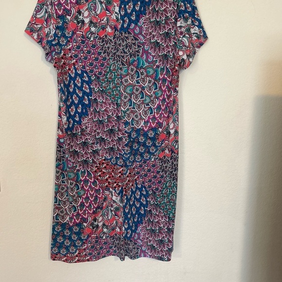 MSK Short Sleeve Dresses multi print dress size Petite large - Picture 3 of 10